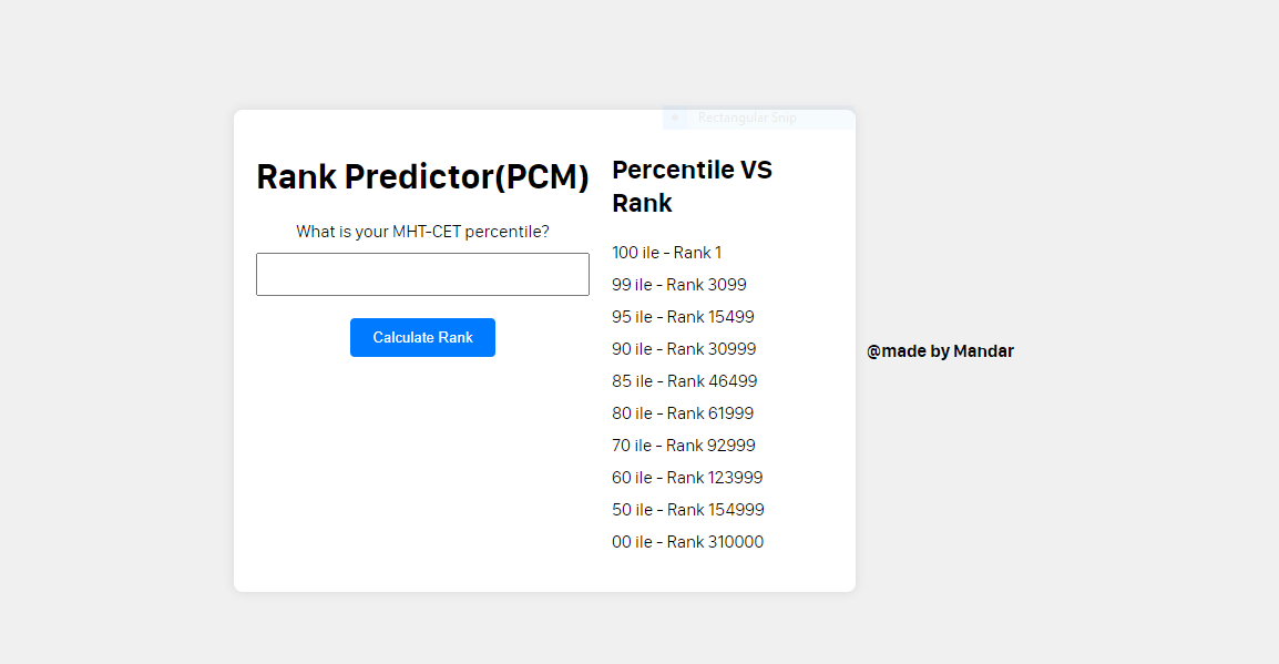 Rank-Predictor-MHT-CET